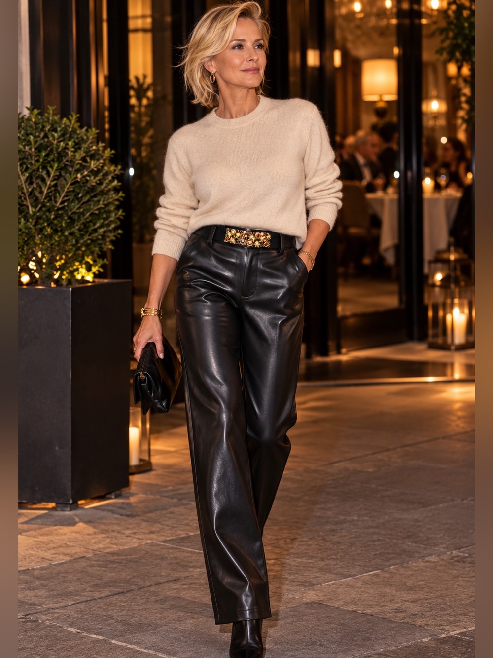 GAP Faux Leather Trousers Size 6 Black Buttery Soft Excellent Condition